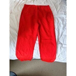 Zara Coral-Red Lightweight Trousers Never Used